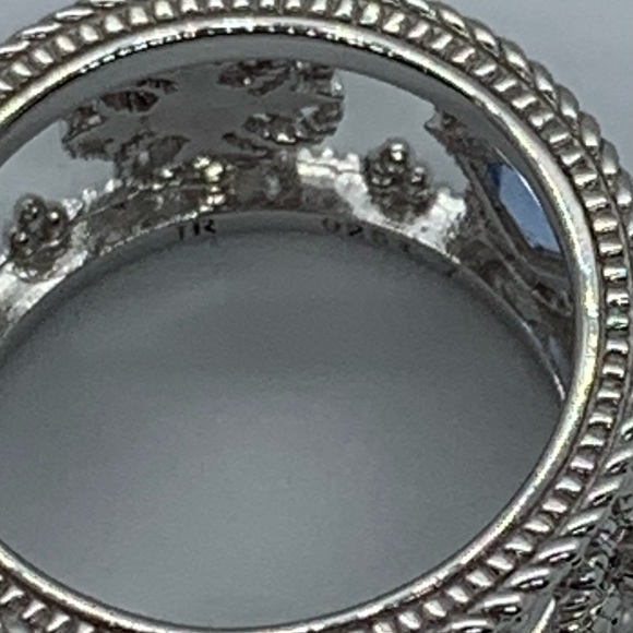 Judith Ripka Fleur Blue Sapphire & Topaz Silver Ring - Picture 3 of 9